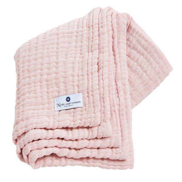 4 in 1 Baby Musselindecke Rosa Large