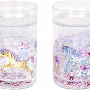 Glitzerbecher Einhorn-Paradies