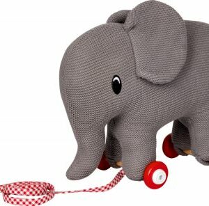 Elefant auf Holzrollen BabyGlück (gestrickt)