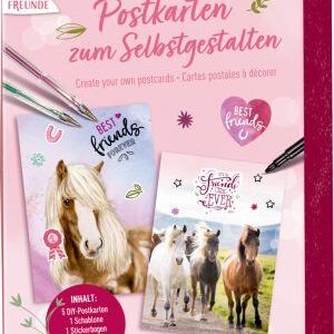 Postkarten zum Selbstgestalten Best friends - Pferdefreunde