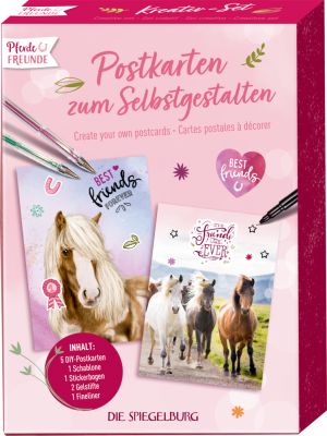 Postkarten zum Selbstgestalten Best friends - Pferdefreunde