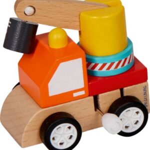 Kranwagen, Baustellenfahrzeug zum Aufziehen - Bunte Geschenke