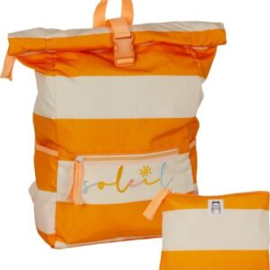 orange, Damen-Rucksack mit Falttäschchen Taschenzauber