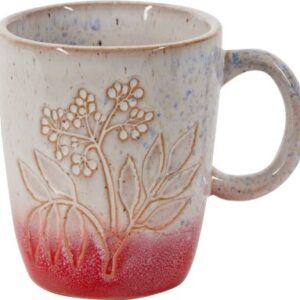 Porzellan-Tasse "Blume" rot - LandLust
