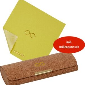 Brillenetui mit Putztuch - Kork