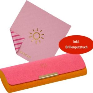 Brillenetui mit Putztuch - Sonne