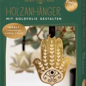 Hand + Blüte, Holzanhänger mit Goldfolie gestalten - Spirit & Soul (Creative Time)