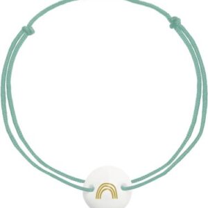 Armband mit Porzellananhänger - Regenbogen