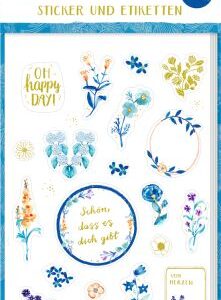 Stickerbogen: Sticker u. Etiketten - All about blue