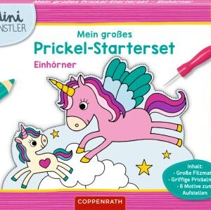 Mein großes Prickel-Starterset: Einhörner - Mini-Künstler