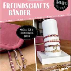 Freundschaftsbänder knüpfen Silber/Schwarz - 100% selbst gemacht