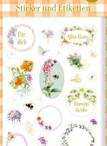 Stickerbogen: Sticker und Etiketten GartenLiebe - M. Bastin