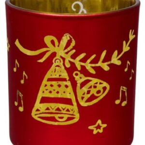 rot, Weihnachtliches Windlicht "Alle Jahre wieder..."